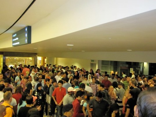 Line for the Petronas Towers