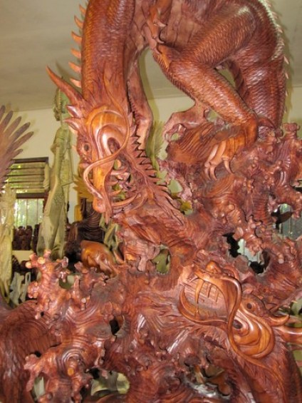 Bali Dragon Carving