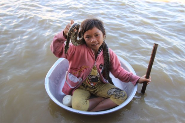 Snake Girl, Tonle Sap Lake - Siem Reap, Cambodia