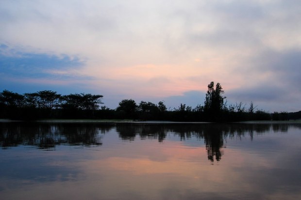 Sunrise on Urubu River - Amazon, Brazil