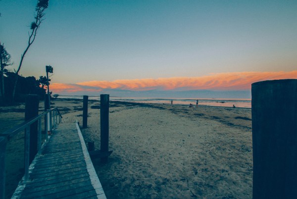 Just a walk away from our hostel at Mojo's Surf Camp. Australia.